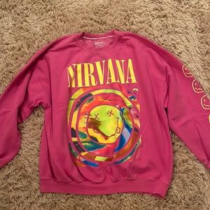 Urban Outfitters pink nirvana hoodie